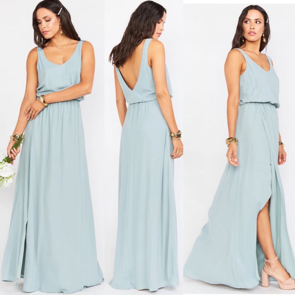 Show Me Your Mumu Kendall Dress Silver Sage NEW